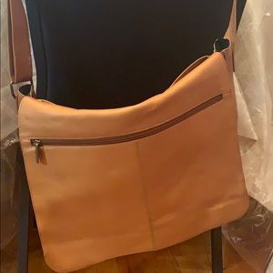 Beige messenger bag